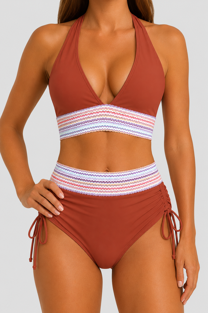 Bikini modelujące talię o wysokim stanie