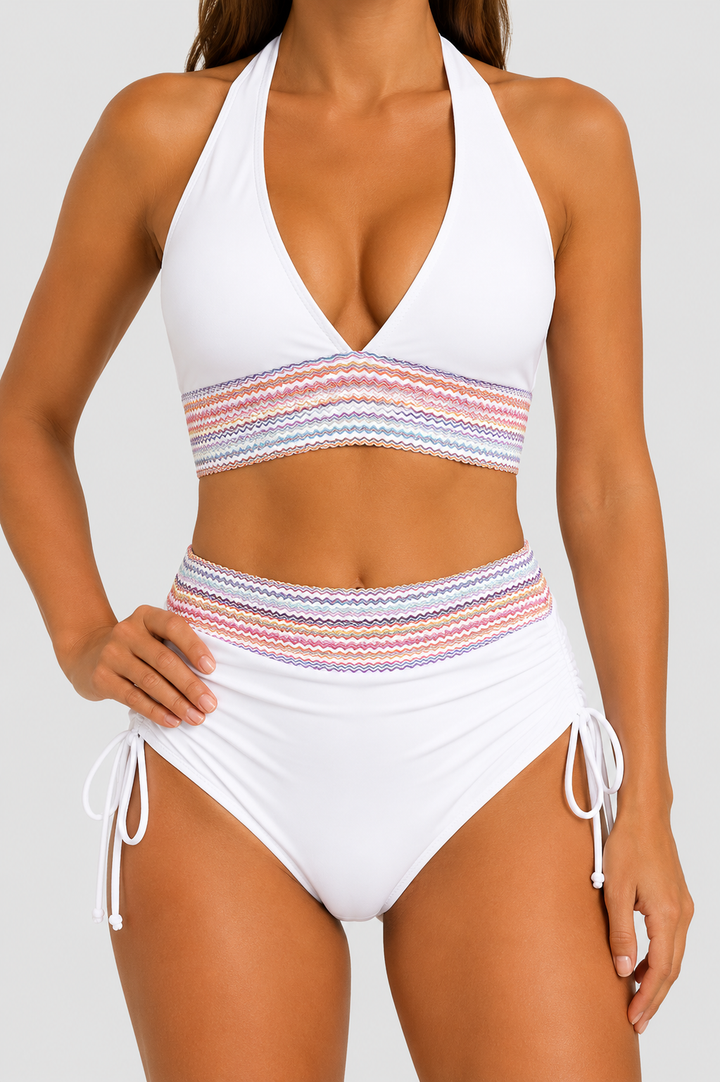 Bikini modelujące talię o wysokim stanie