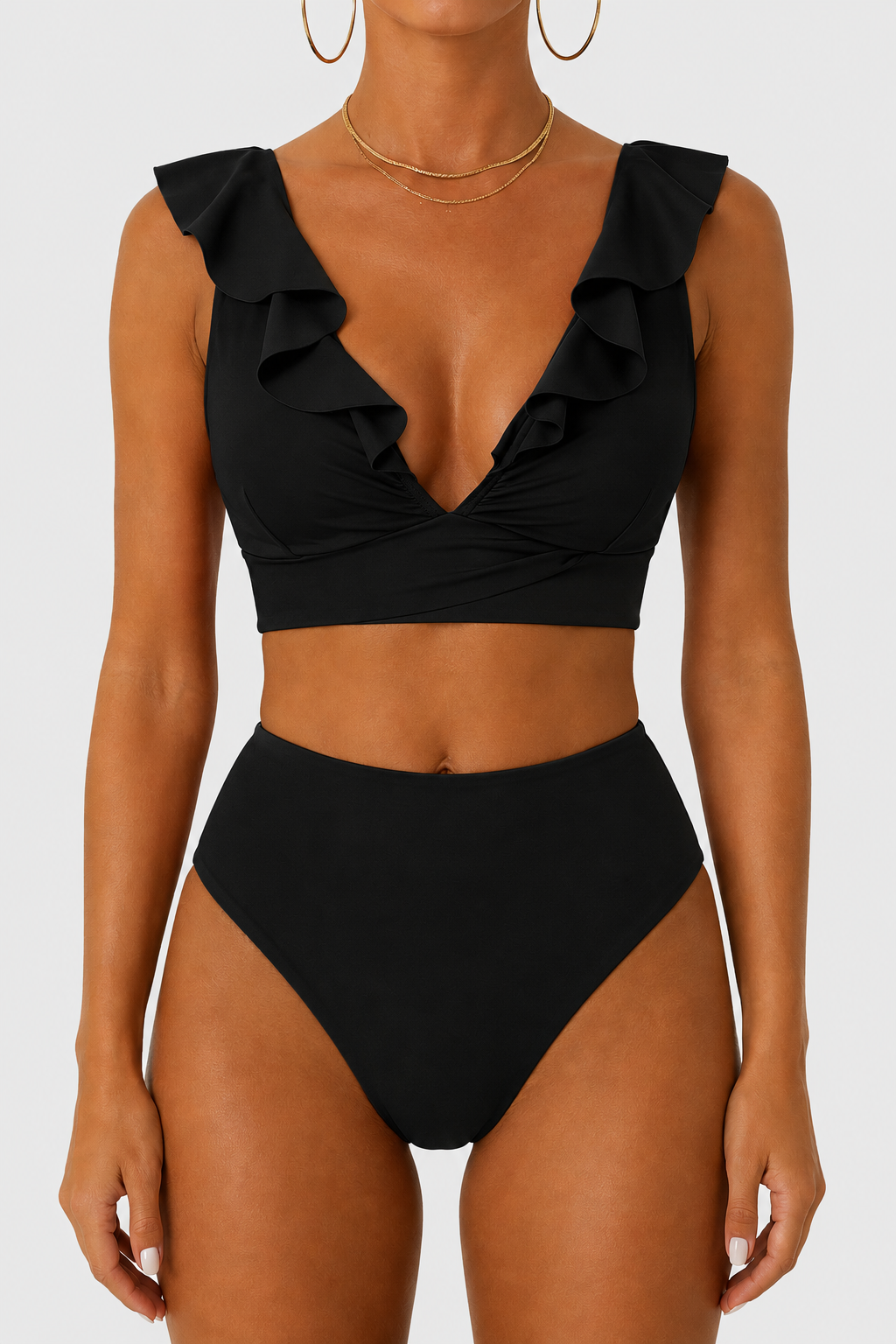 Bikini modelujący z falbankami
