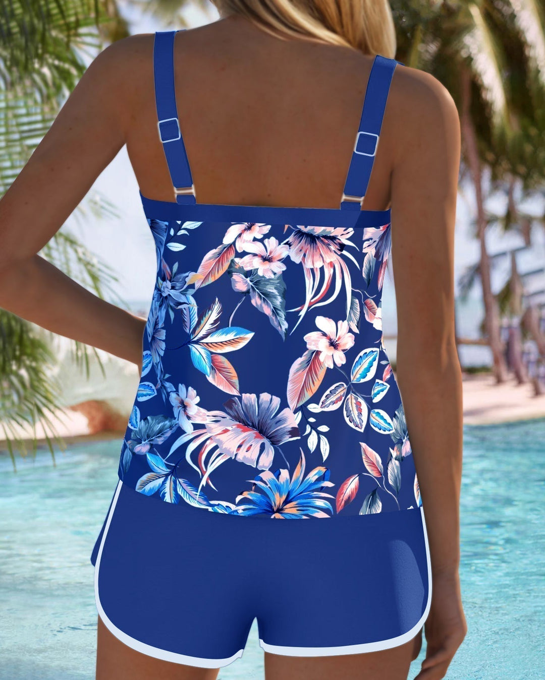 Kornelia™ – Top tankini bez rękawów z nadrukiem