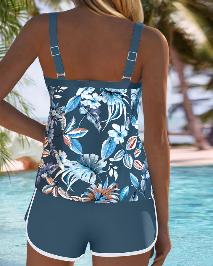 Kornelia™ – Top tankini bez rękawów z nadrukiem