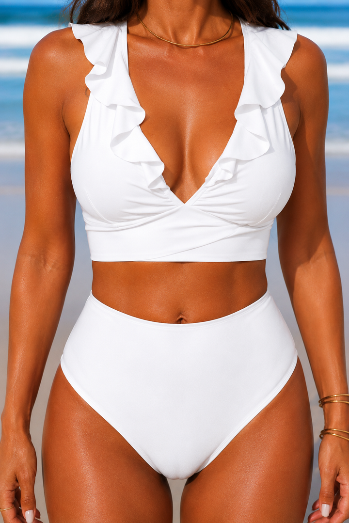 Bikini modelujący z falbankami