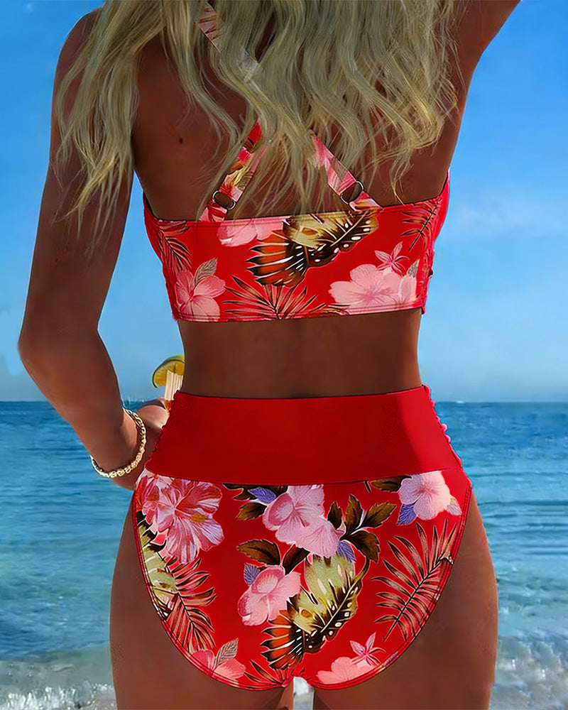 Eliza™ – Bikini z kwiatowym kontrastem