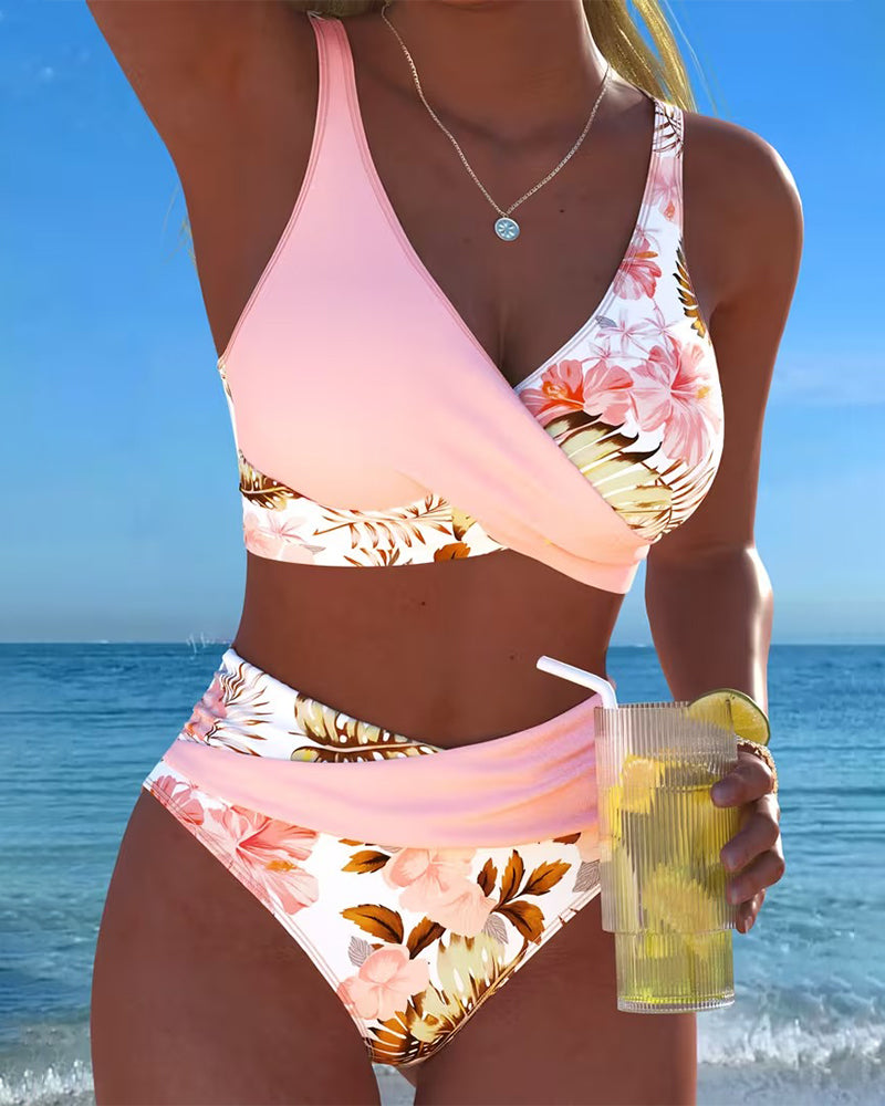 Eliza™ – Bikini z kwiatowym kontrastem
