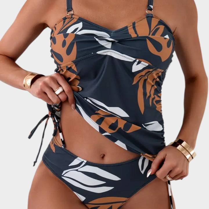 Mira™ – Bikini z tropikalnym wzorem liści