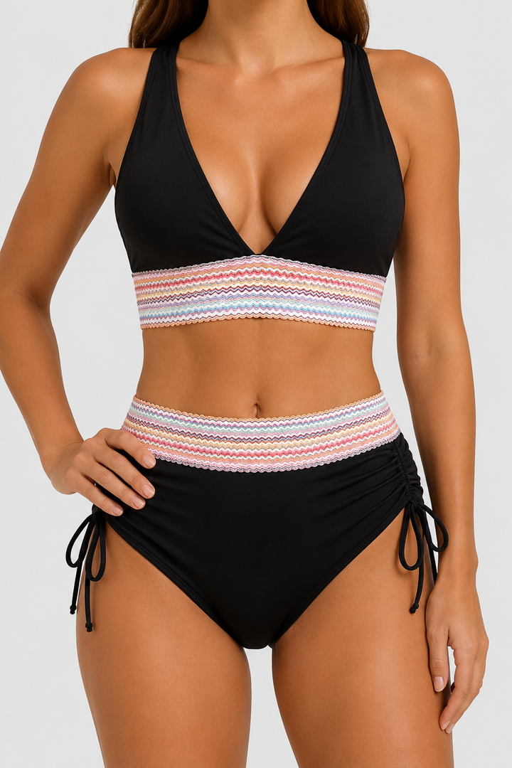 Bikini modelujące talię o wysokim stanie