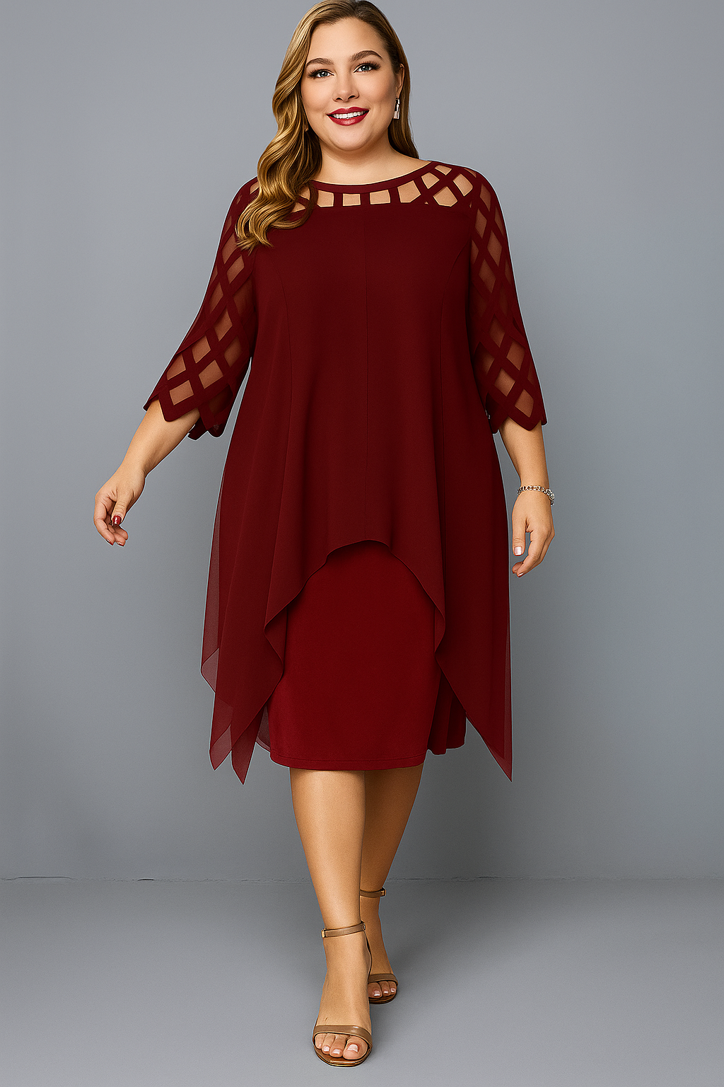 Evelyn™ | Elegancka Sukienka z Koronkowymi Rękawami" can be rewritten as: 

"Evelyn™ | Stylowa Sukienka z Koronkowymi Rękawami