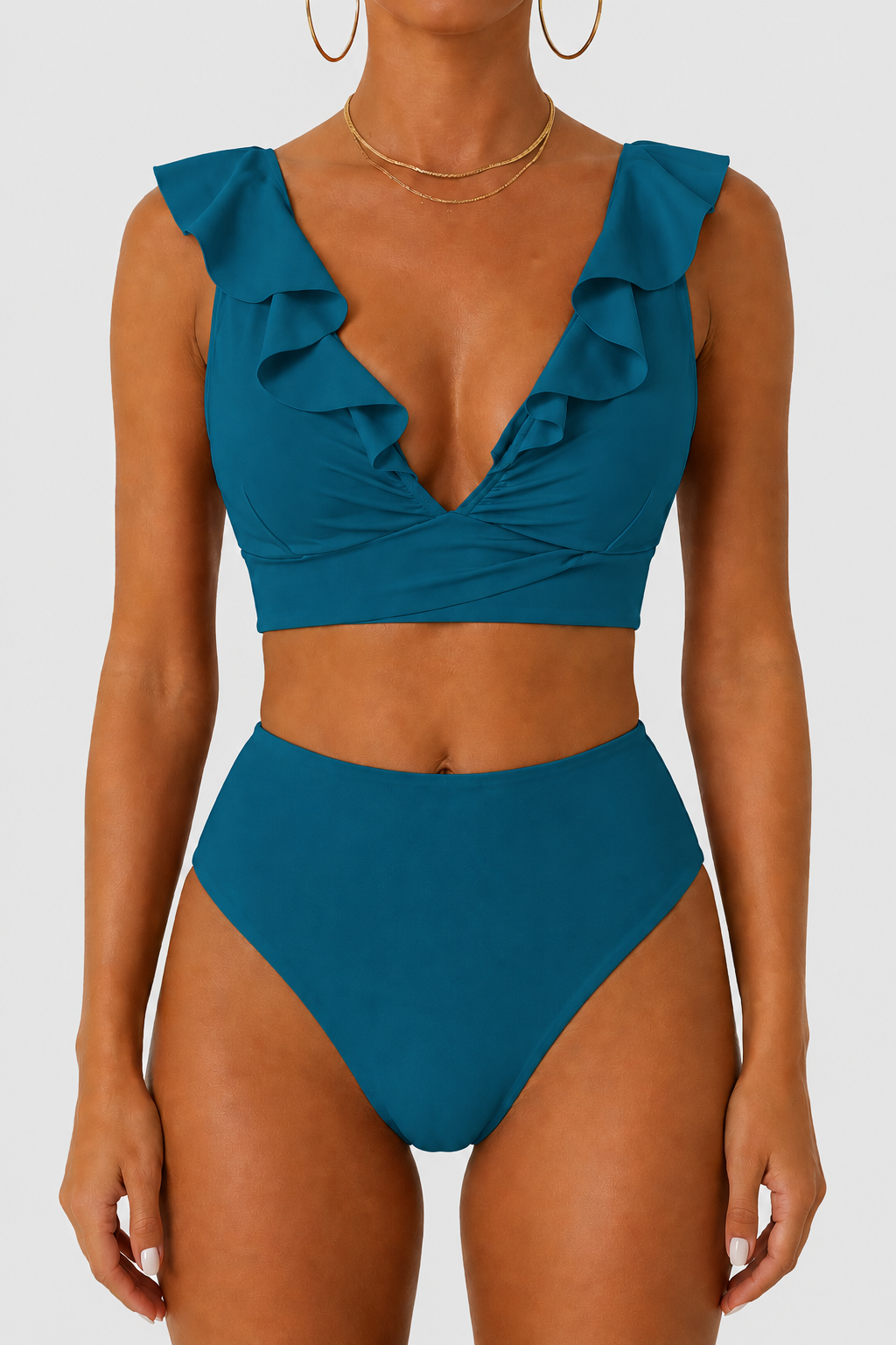 Bikini modelujący z falbankami