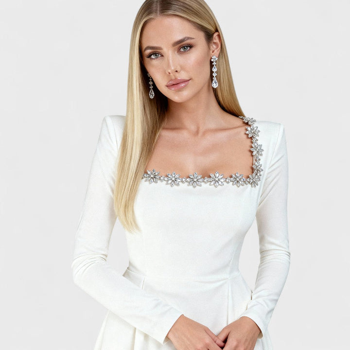 Evelyn™ | Elegancka Suknia Wieczorowa z Efektem Brokatu