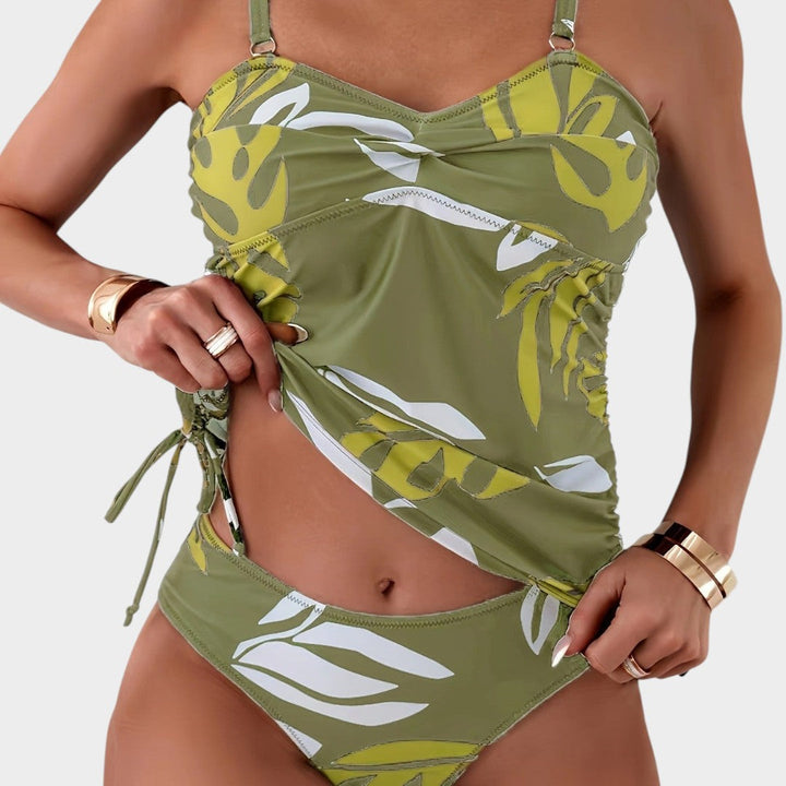 Mira™ – Bikini z tropikalnym wzorem liści