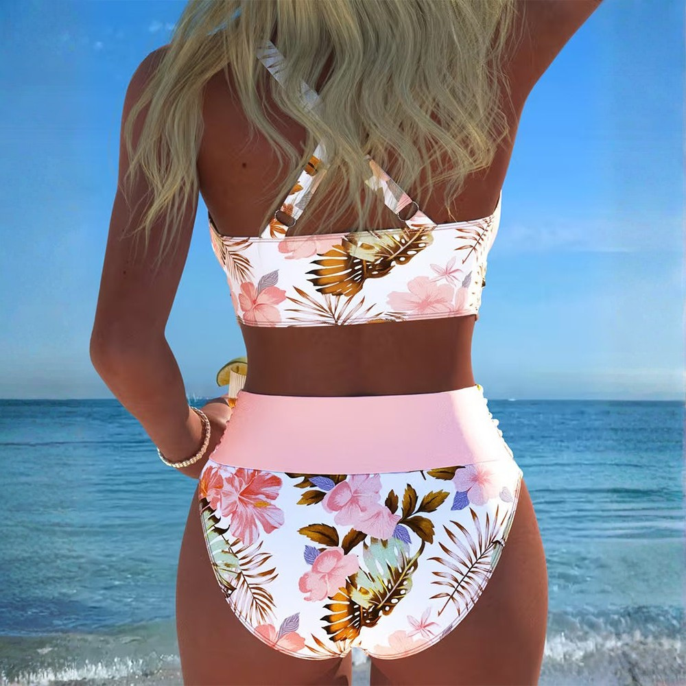 GABRIELLA | BIKINI Z KONTRASTOWYM WZOREM KWIATOWYM