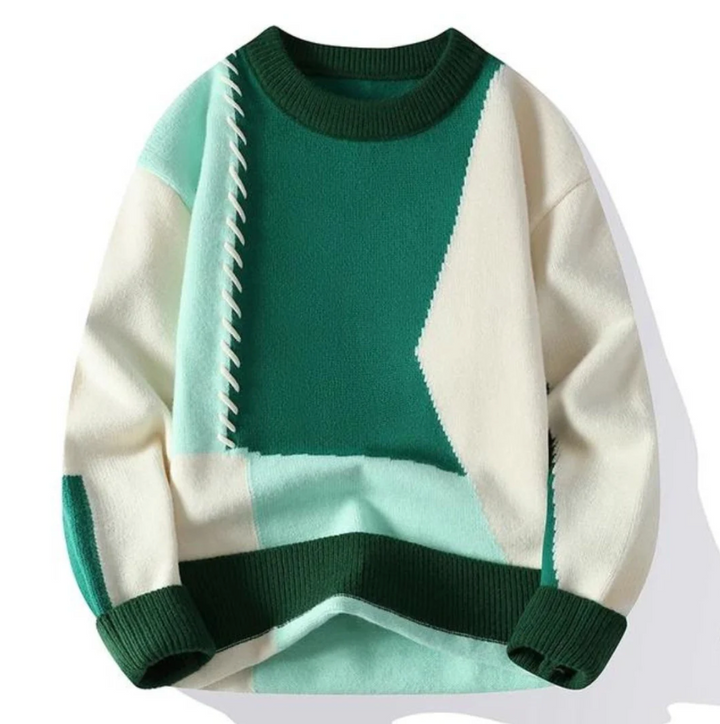 SOLÈNE™ | Sweter Patchwork