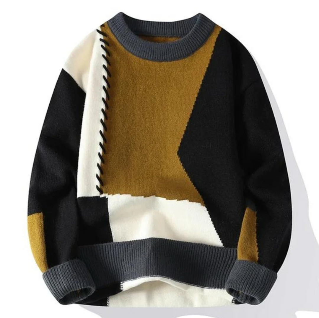 SOLÈNE™ | Sweter Patchwork