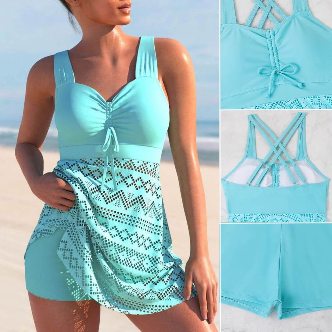 Liliana™ – Marszczony strój kąpielowy tankini