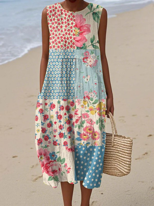 Mira™ – Sukienka midi patchwork