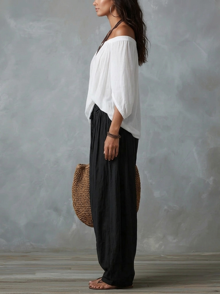 Tiziana | Boho Zestaw z Balonowymi Spodniami