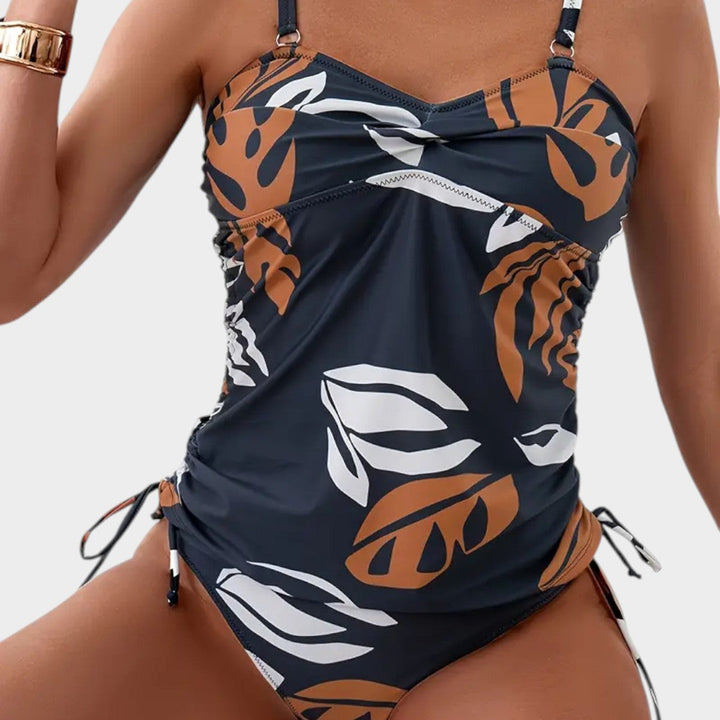 Mira™ – Bikini z tropikalnym wzorem liści