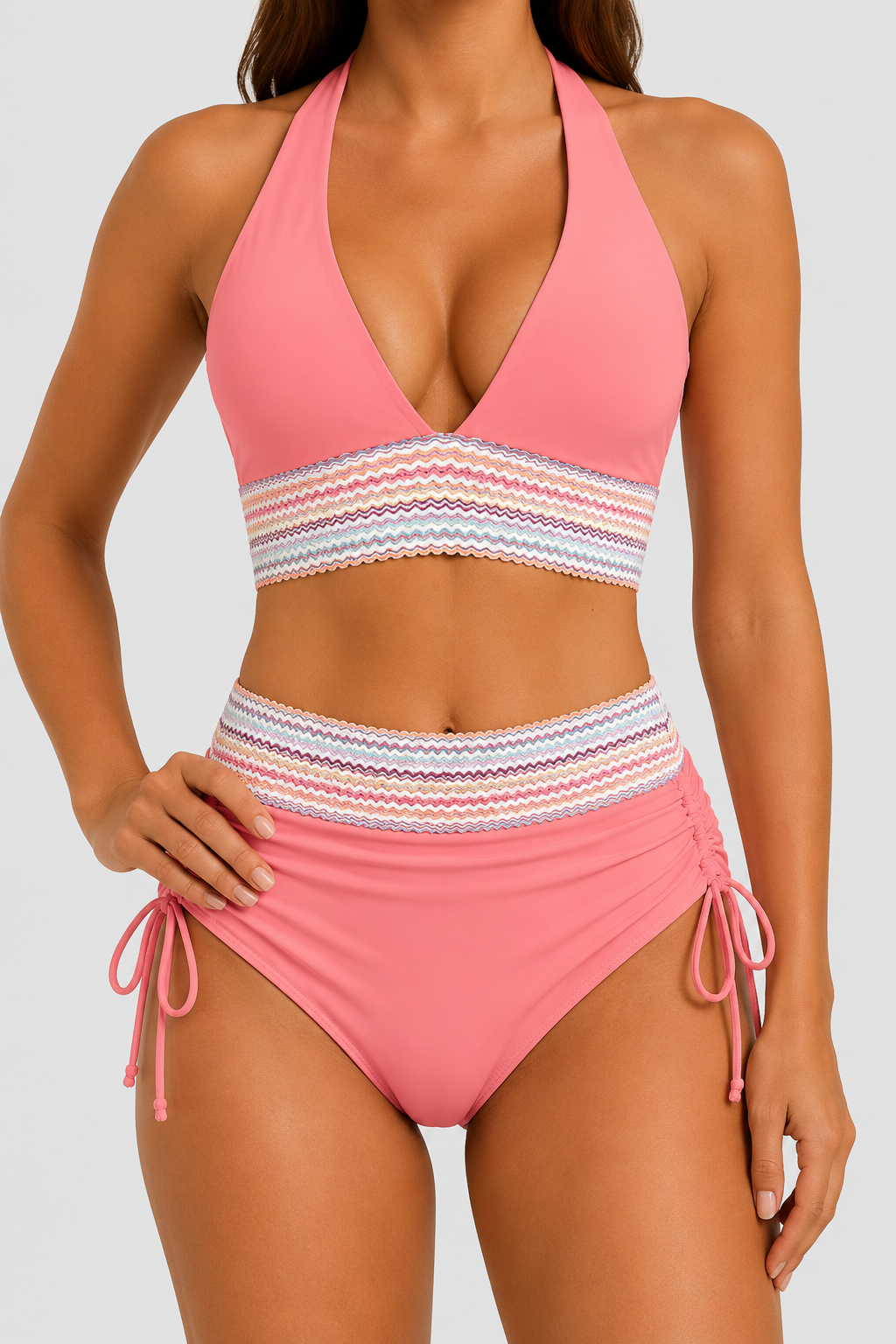 Bikini modelujące talię o wysokim stanie