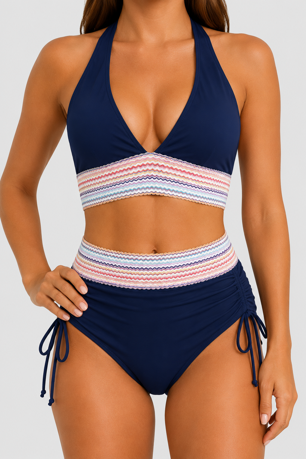 Bikini modelujące talię o wysokim stanie