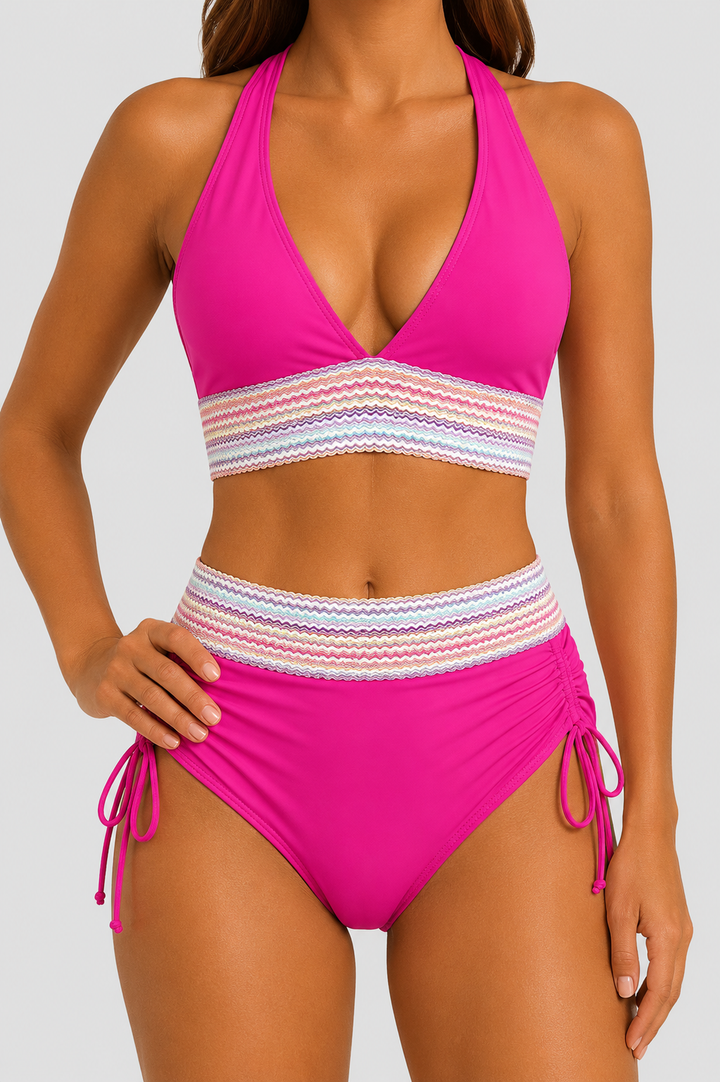 Bikini modelujące talię o wysokim stanie