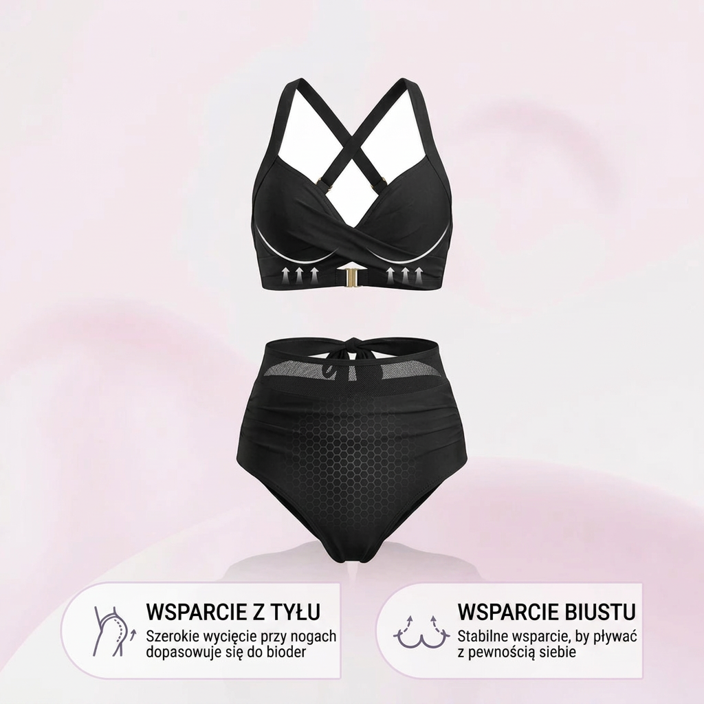 Sabine | Bikini 2 w 1 z wysokim stanem i kontrolą brzucha