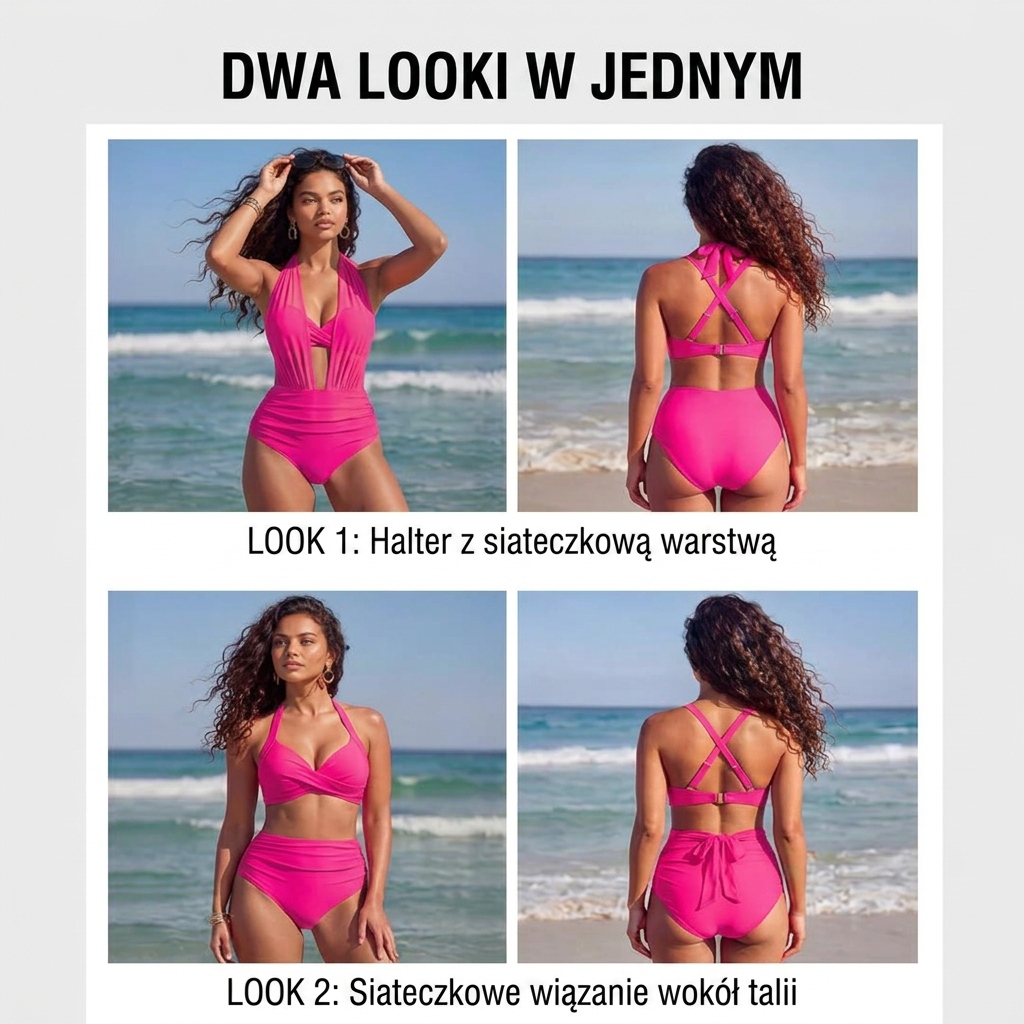 Sabine | Bikini 2 w 1 z wysokim stanem i kontrolą brzucha